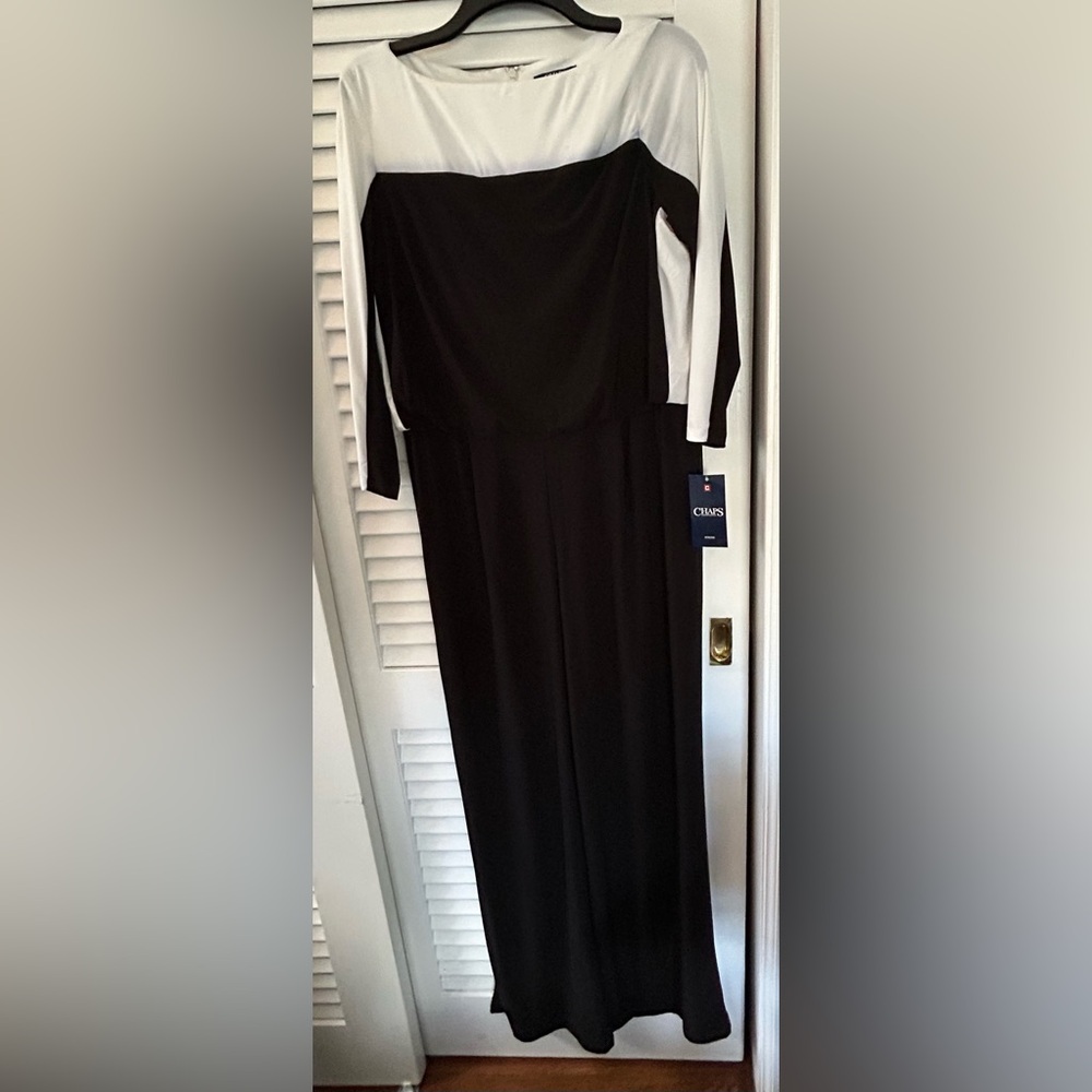 NWT Chap’s Black and White Jumpsuit Size 12